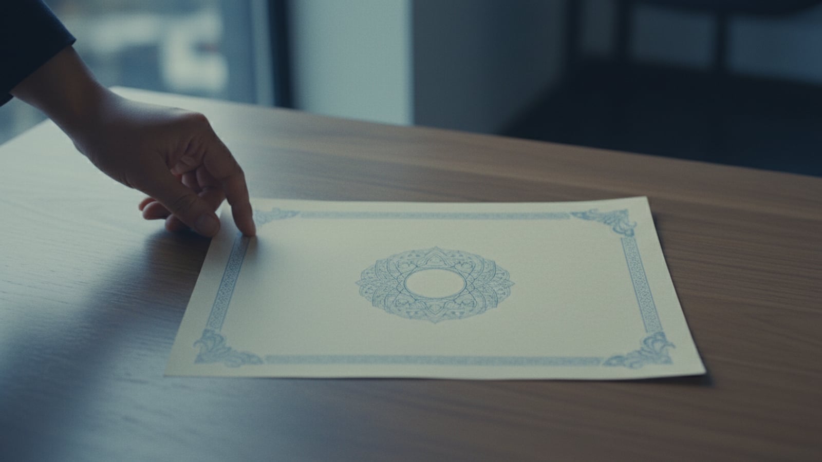 Cyber Essentials certificate on paper.